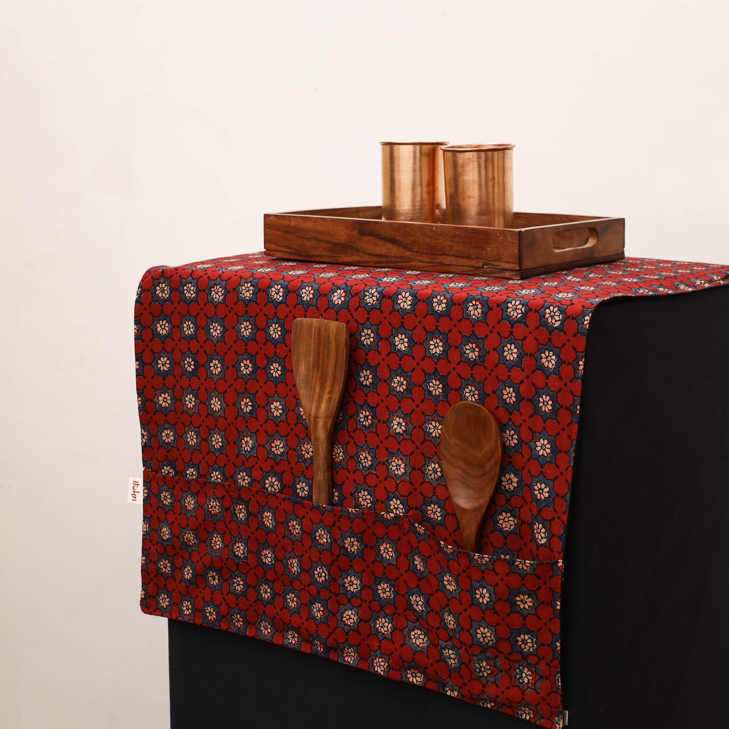 Handmade Fridge Top Cover with Multiple Pockets 118