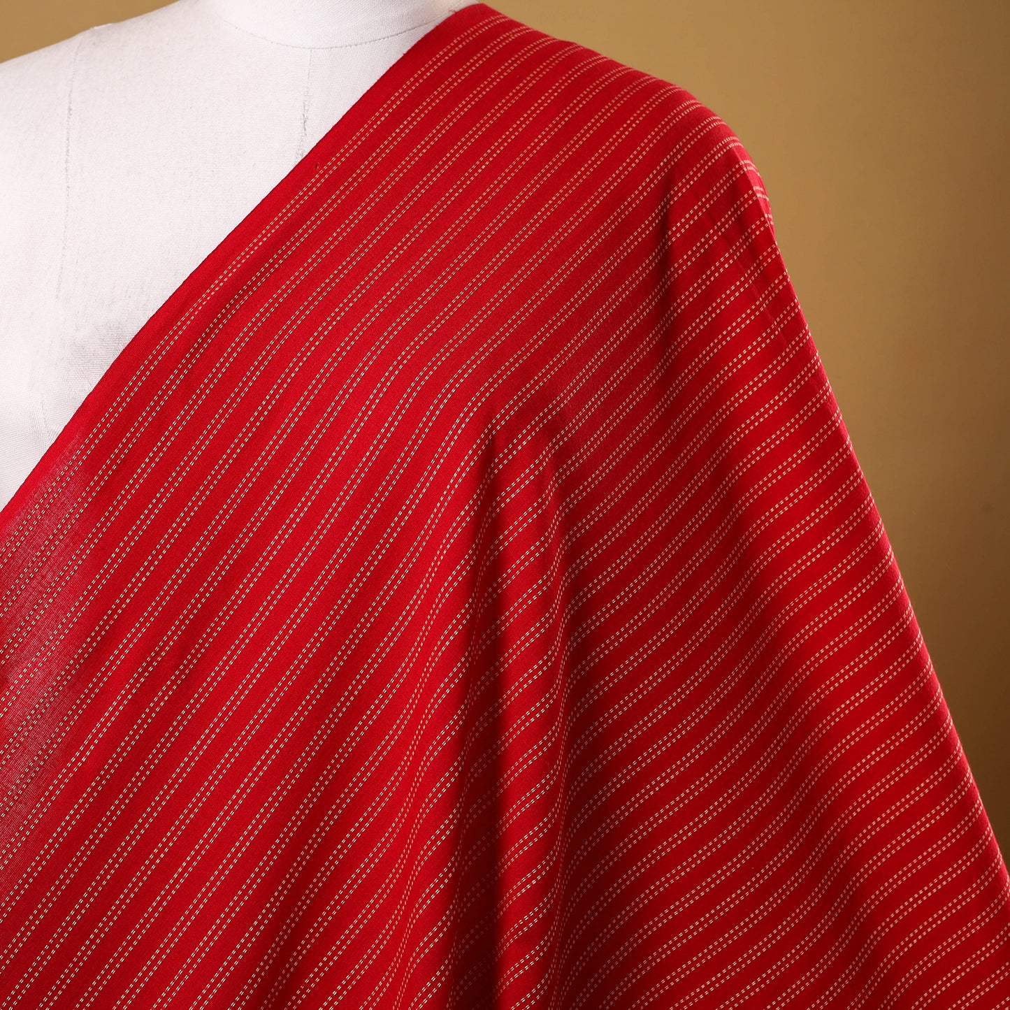 Red - prewashed cotton jacquard weave fabric 08