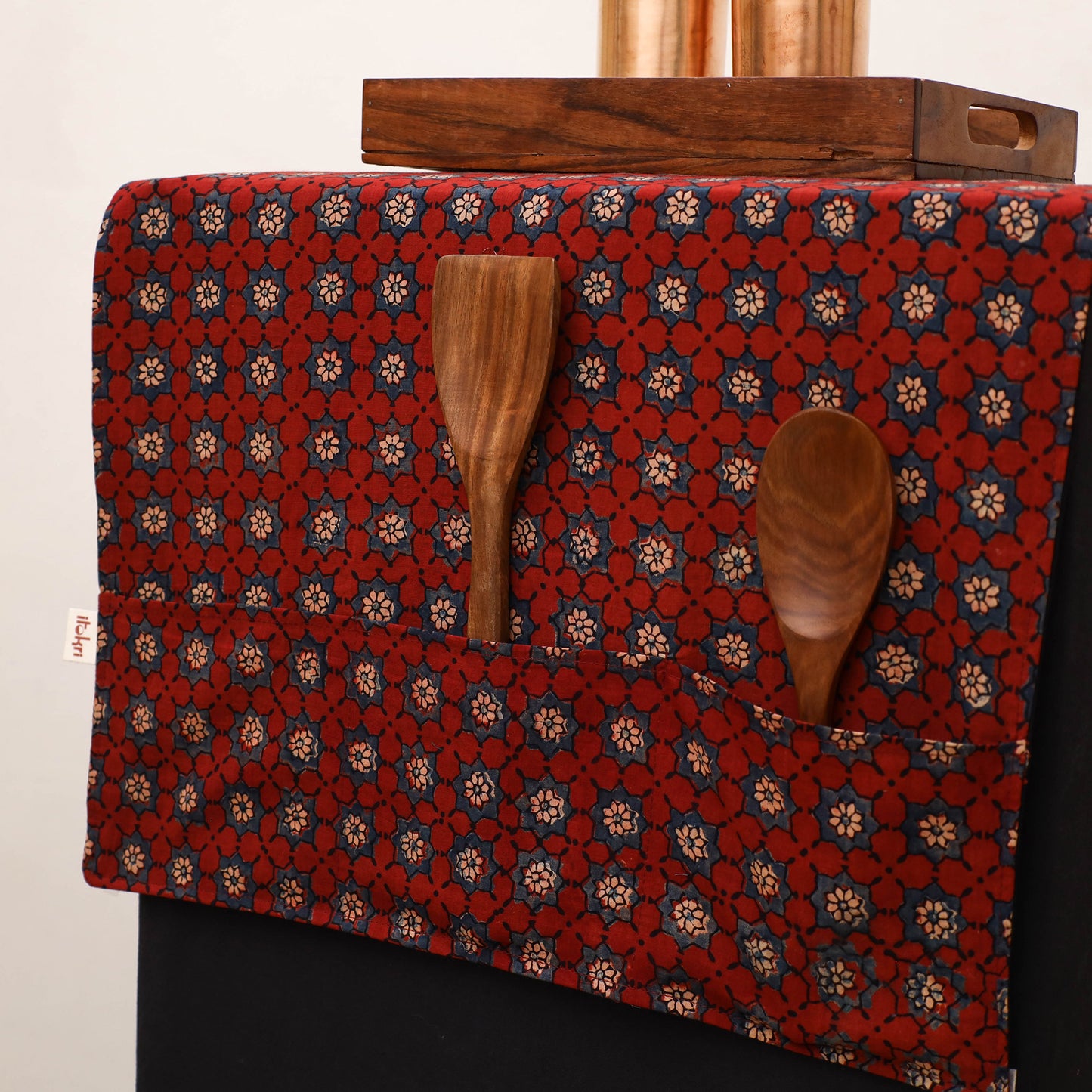 Handmade Fridge Top Cover with Multiple Pockets 118