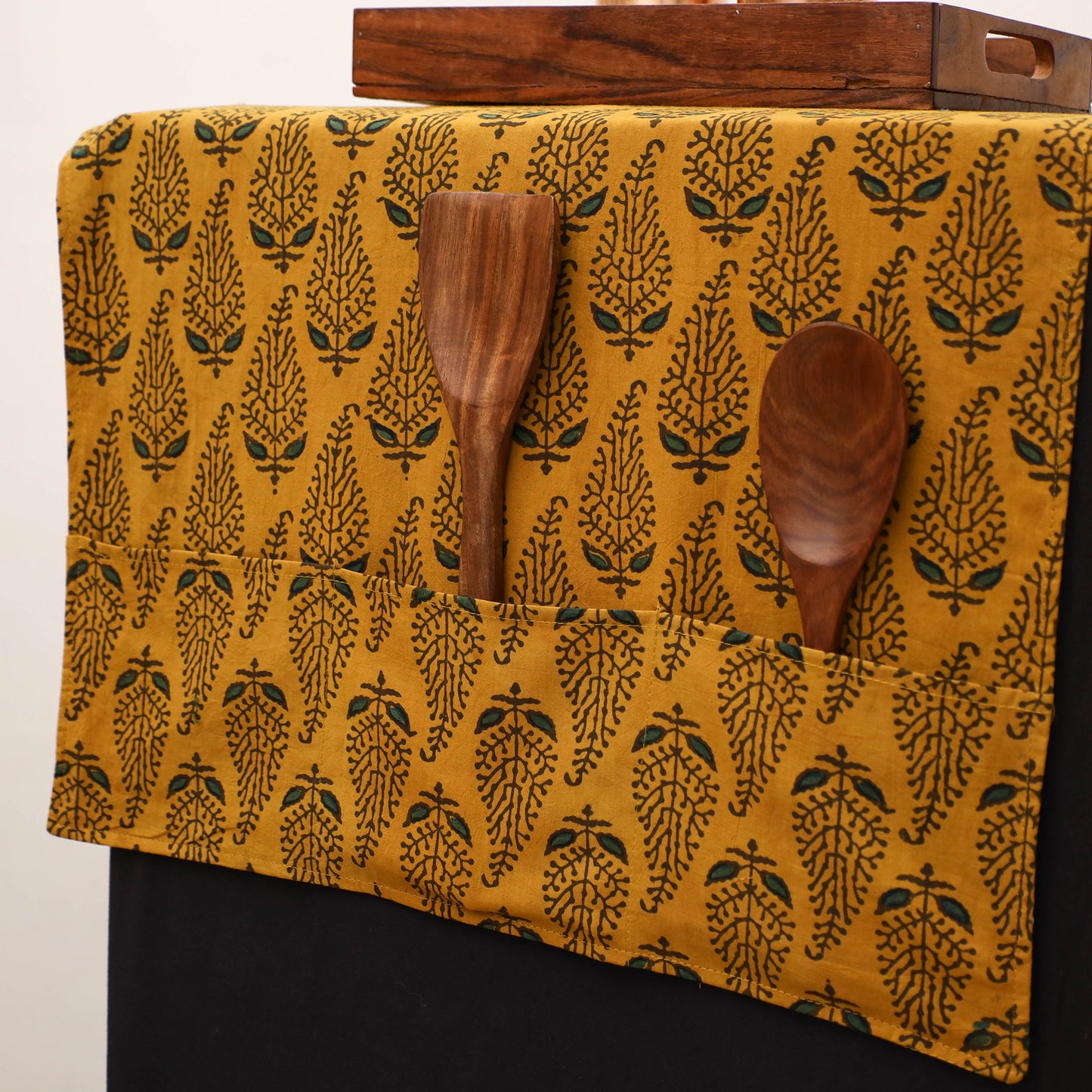 Handmade Fridge Top Cover with Multiple Pockets 119