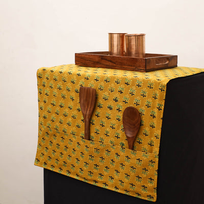 Handmade Fridge Top Cover with Multiple Pockets 120