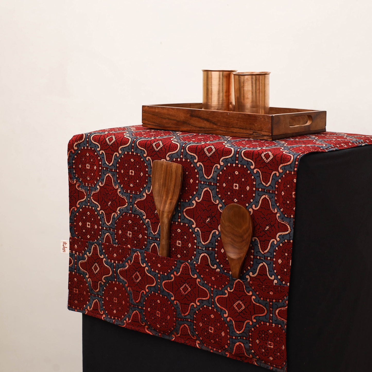 Handmade Fridge Top Cover with Multiple Pockets 121