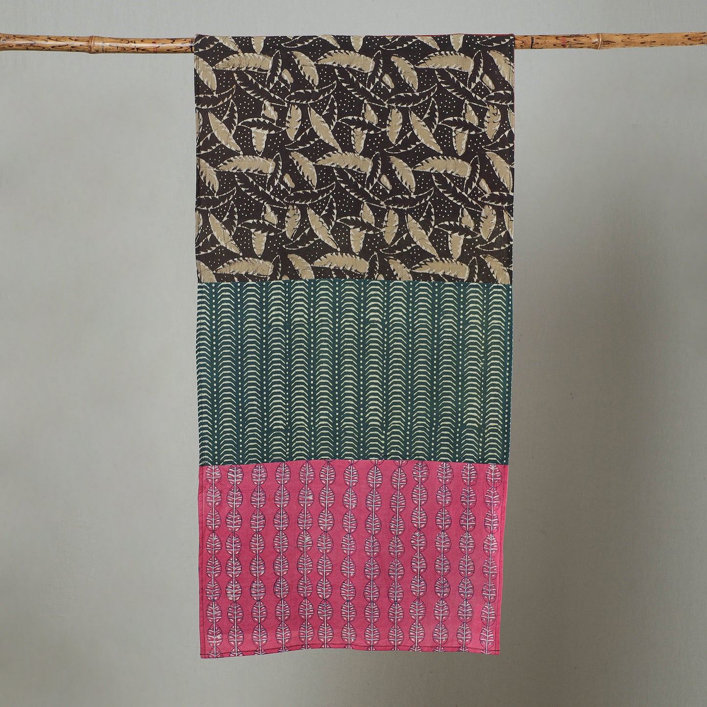 Multicolor - Patchwork Block Printed Cotton Stole 46