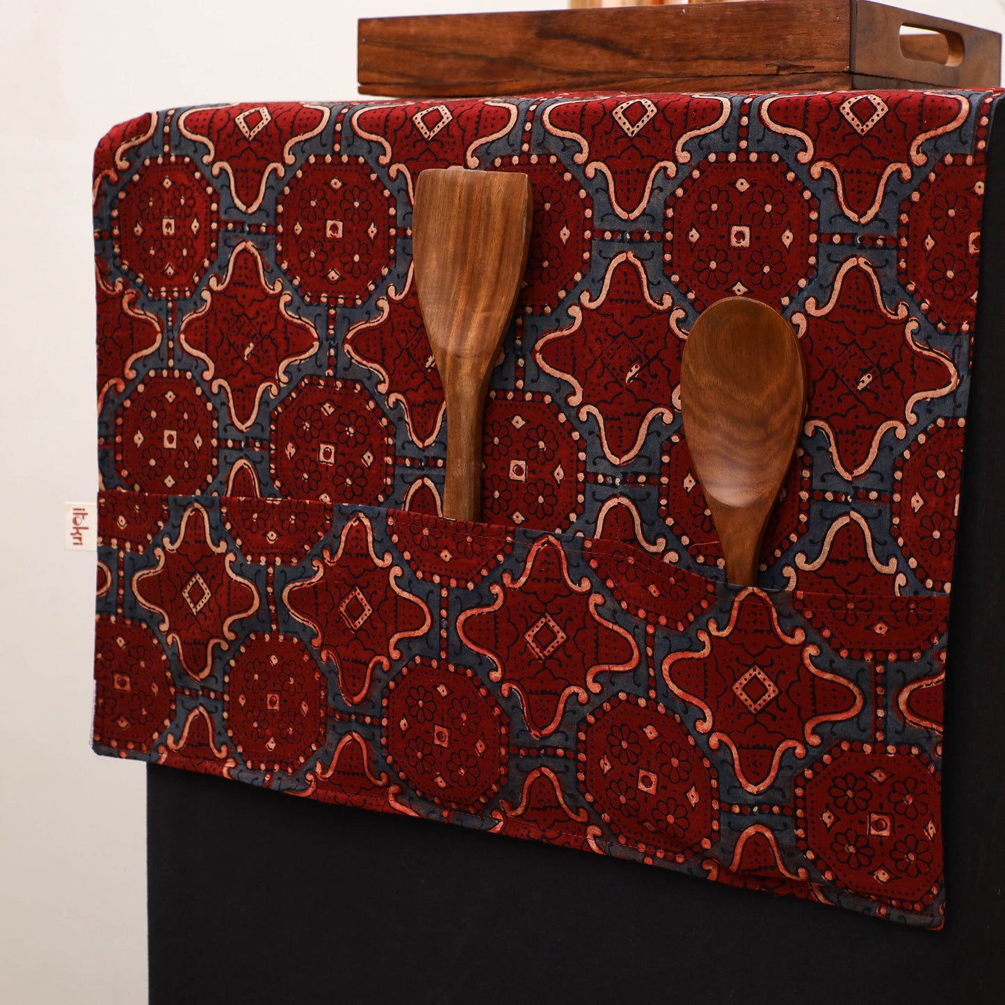 Handmade Fridge Top Cover with Multiple Pockets 121