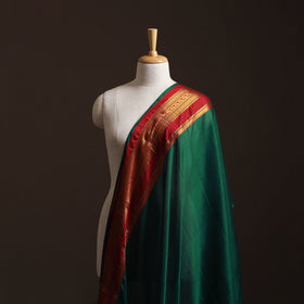 Green - Dharwad Cotton Fabric with Border 04