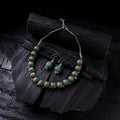 Handmade Fabart Beads Gs Ghungroo Necklace with Earrings Set 41