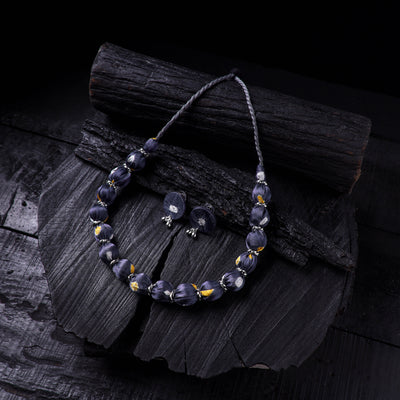 Handmade Fabart Beads Gs Necklace with Earrings Set 43