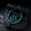 Handmade Fabart Beads Gs Necklace with Earrings Set 45