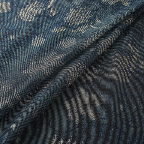 Blue - Bagru Indigo Hand Block Print Kota Doria Natural Dyed Cotton Fabric 15