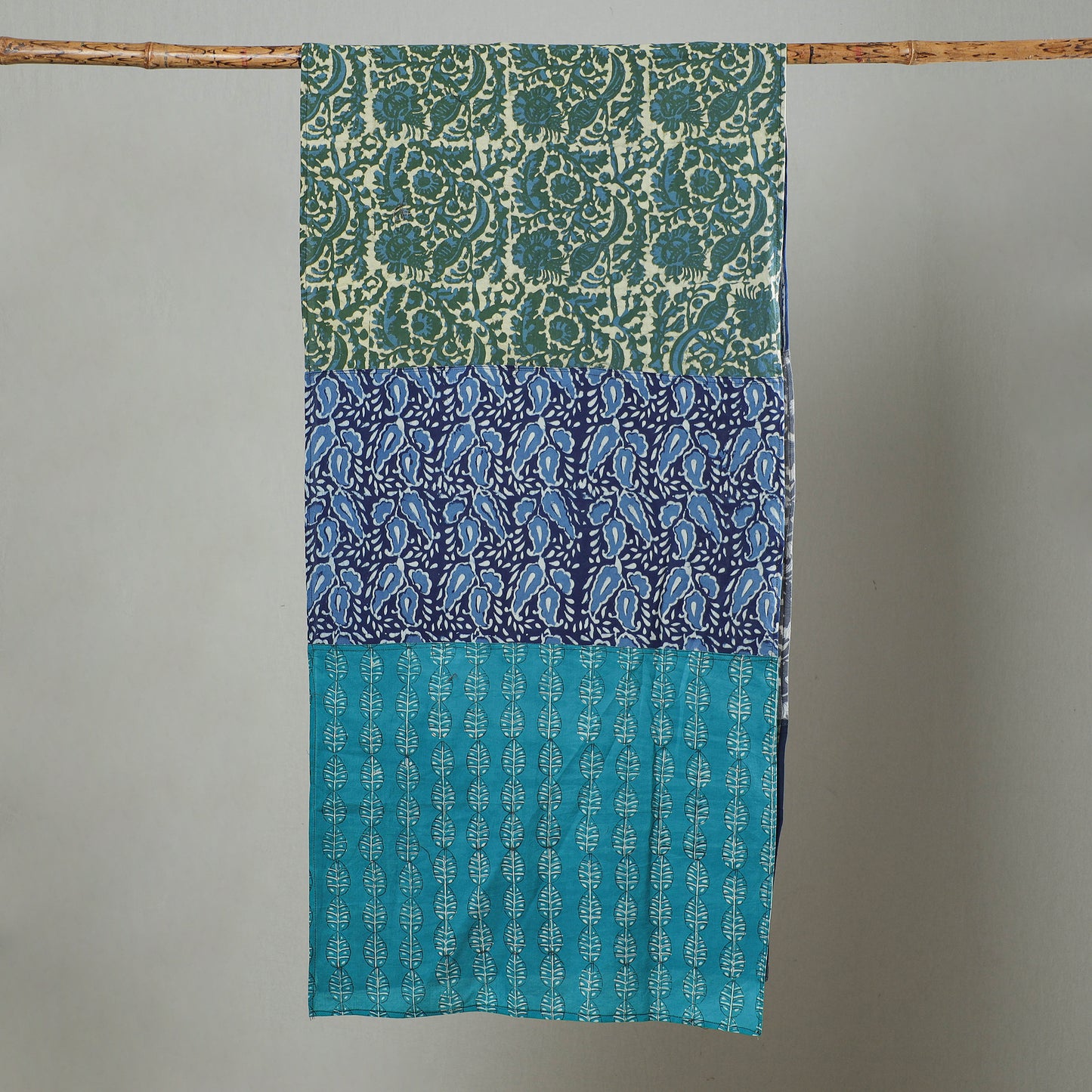 Multicolor - Patchwork Block Printed Cotton Stole 25