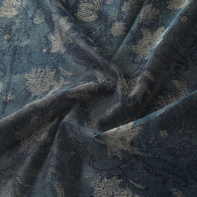 Blue - Bagru Indigo Hand Block Print Kota Doria Natural Dyed Cotton Fabric 15