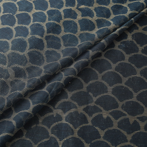 Bagru Indigo Hand Block Print Kota Doria Natural Dyed Cotton Fabric 14