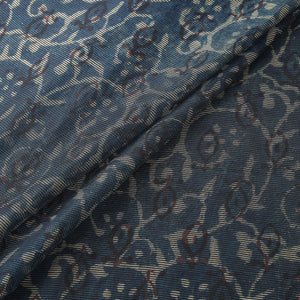 Bagru Indigo Hand Block Print Kota Doria Natural Dyed Cotton Fabric 12