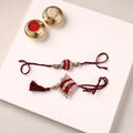 Handmade GS Beads & Kundan Work Fabart Rakhi with Lumba Set 97