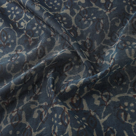Blue - Bagru Indigo Hand Block Print Kota Doria Natural Dyed Cotton Fabric 12