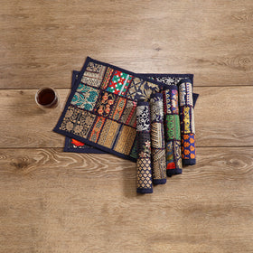 Khambadiya Patchwork Dining Table Mats (Set of 6) 02