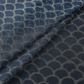 Blue - Bagru Indigo Hand Block Print Kota Doria Natural Dyed Cotton Fabric 09
