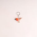 Bird - handmade paper mache keychain 05 - handcrafted