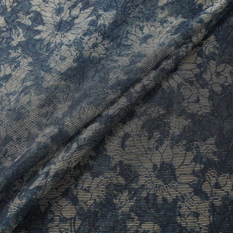 Bagru Indigo Hand Block Print Kota Doria Natural Dyed Cotton Fabric 05