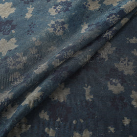 Blue - Bagru Indigo Hand Block Print Kota Doria Natural Dyed Cotton Fabric 03