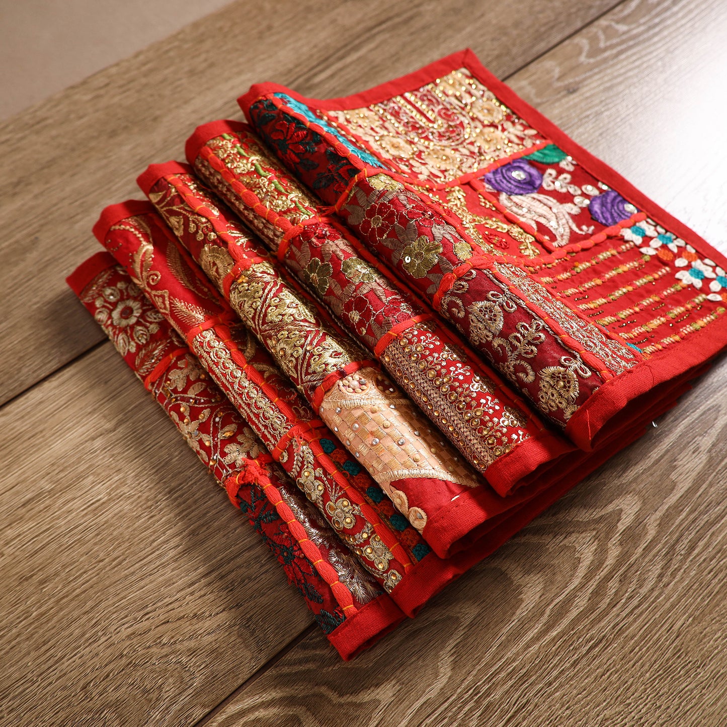 Khambadiya Patchwork Dining Table Mats (Set of 5) 05