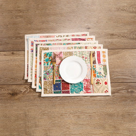 Khambadiya Patchwork Dining Table Mats (Set of 5) 06