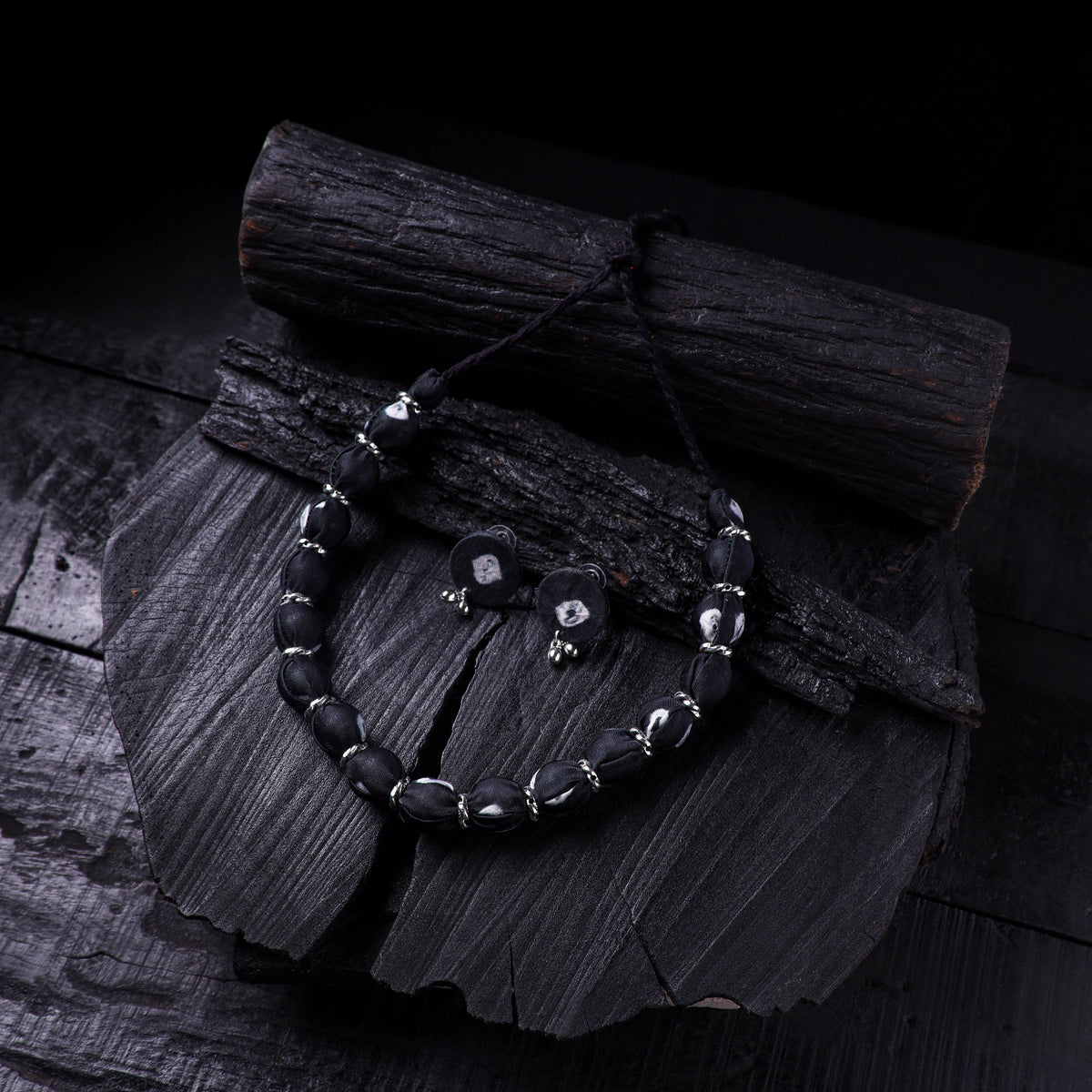 Handmade Fabart Beads Gs Necklace with Earrings Set 51
