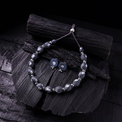 Handmade Fabart Beads Gs Necklace with Earrings Set 52