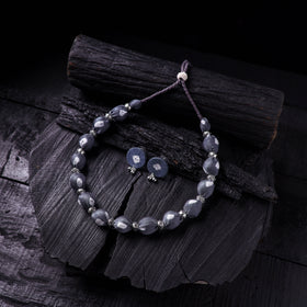 Handmade Fabart Beads Gs Necklace with Earrings Set 52