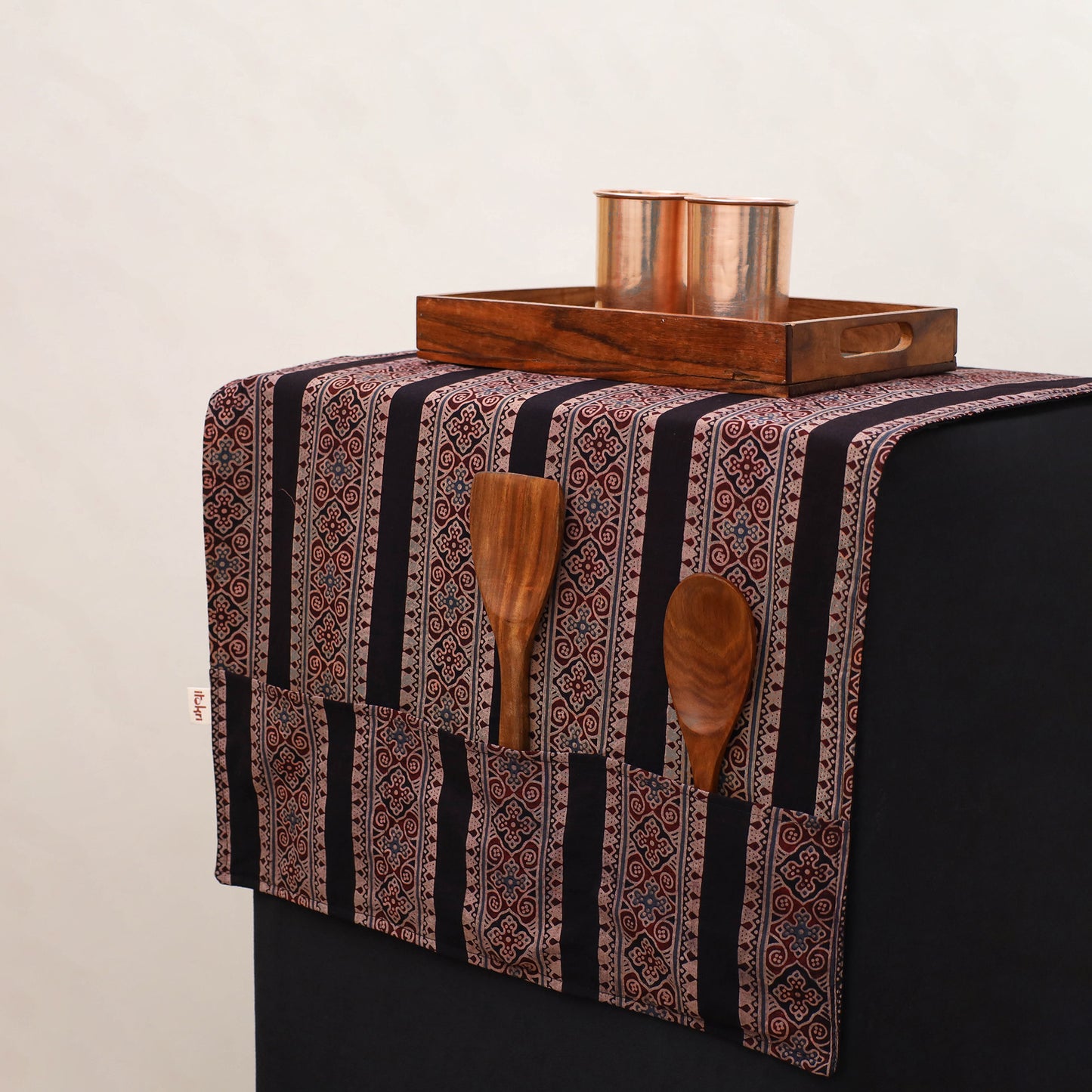 Handmade Fridge Top Cover with Multiple Pockets 122