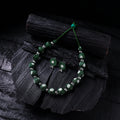 Handmade Fabart Beads Gs Necklace with Earrings Set 56