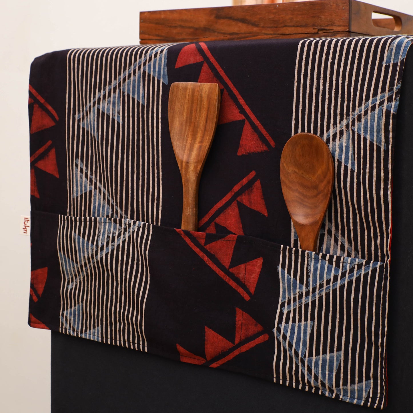 Handmade Fridge Top Cover with Multiple Pockets 123