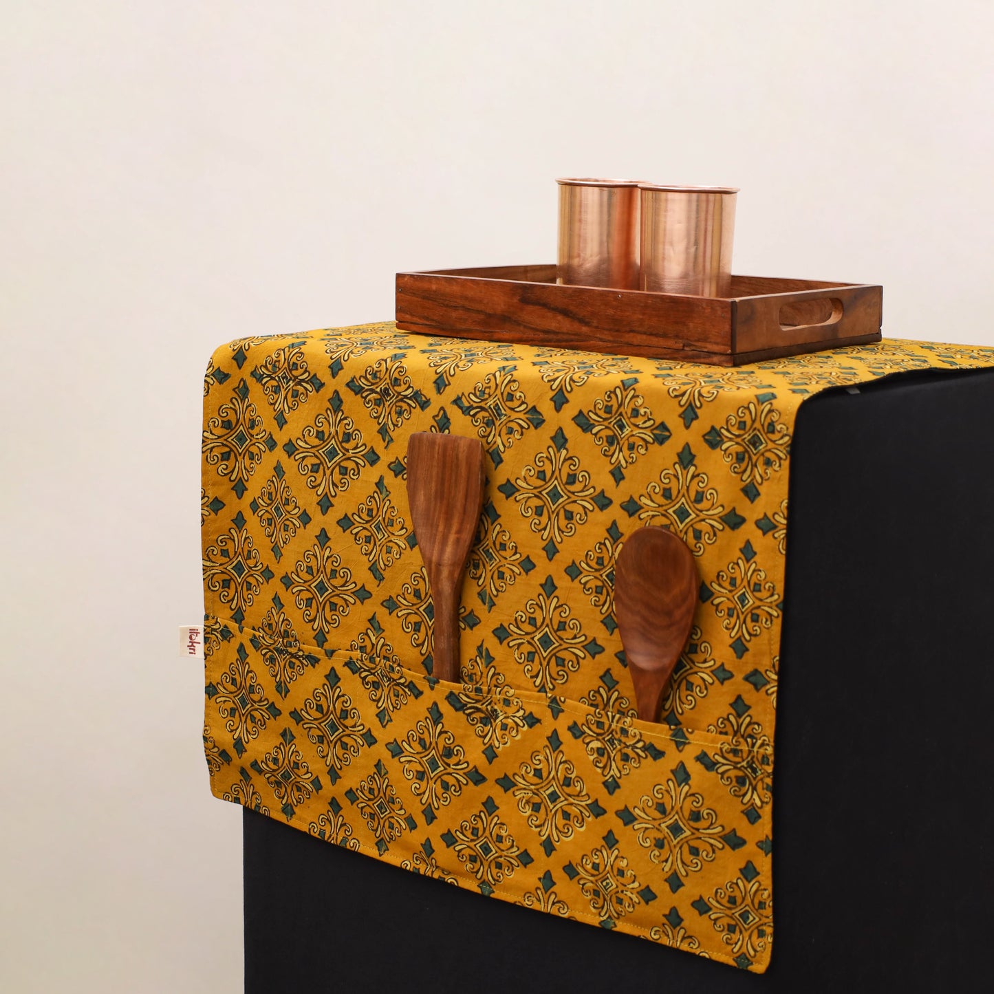 Handmade Fridge Top Cover with Multiple Pockets 124