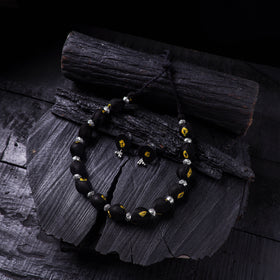 Handmade Fabart Beads Gs Necklace with Earrings Set 57