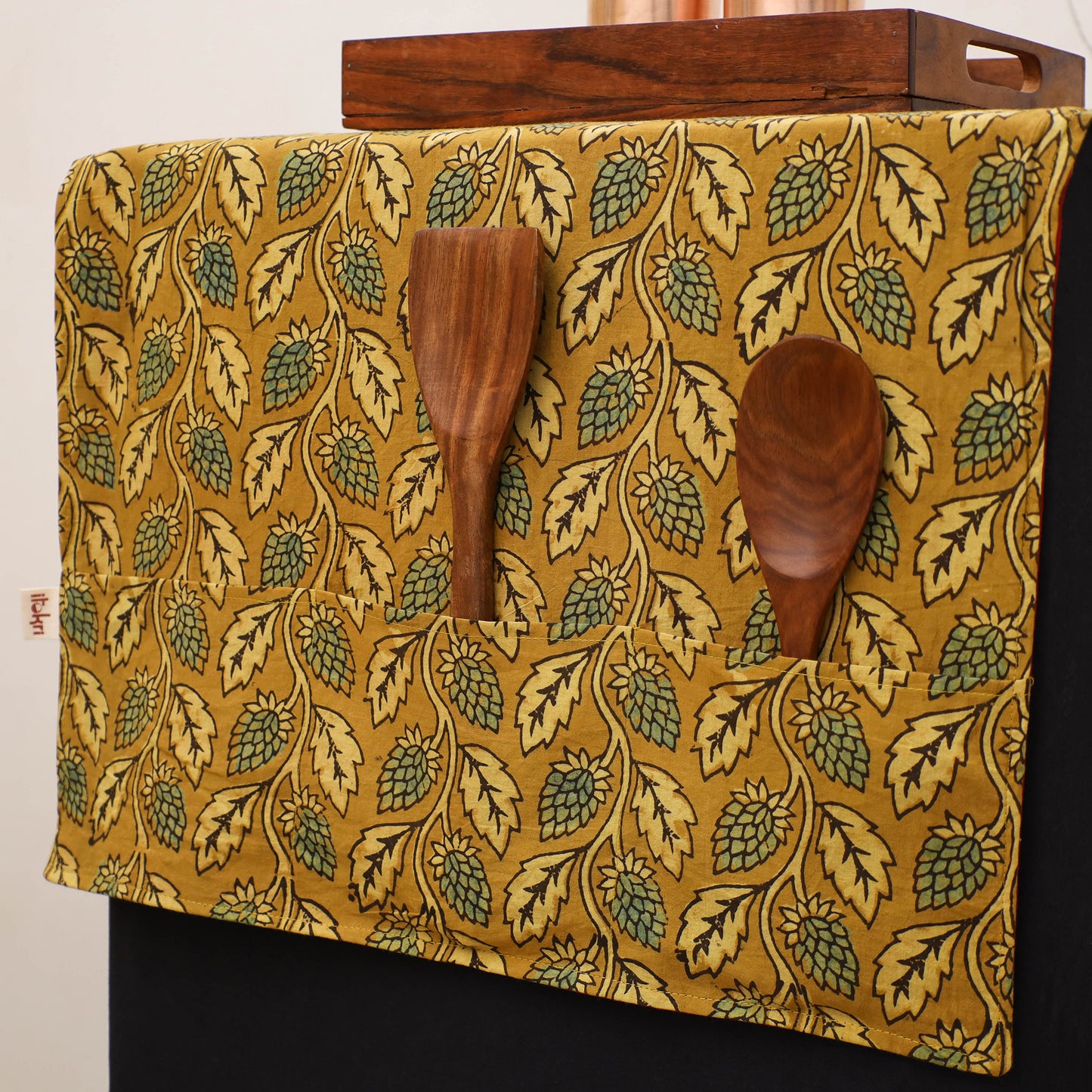 Handmade Fridge Top Cover with Multiple Pockets 125