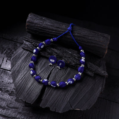 Handmade Fabart Beads Gs Necklace with Earrings Set 58