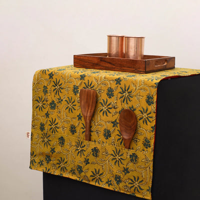 Handmade Fridge Top Cover with Multiple Pockets 126