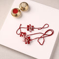 Flower Handmade Thread Work Fabart Rakhi with Lumba Set 123