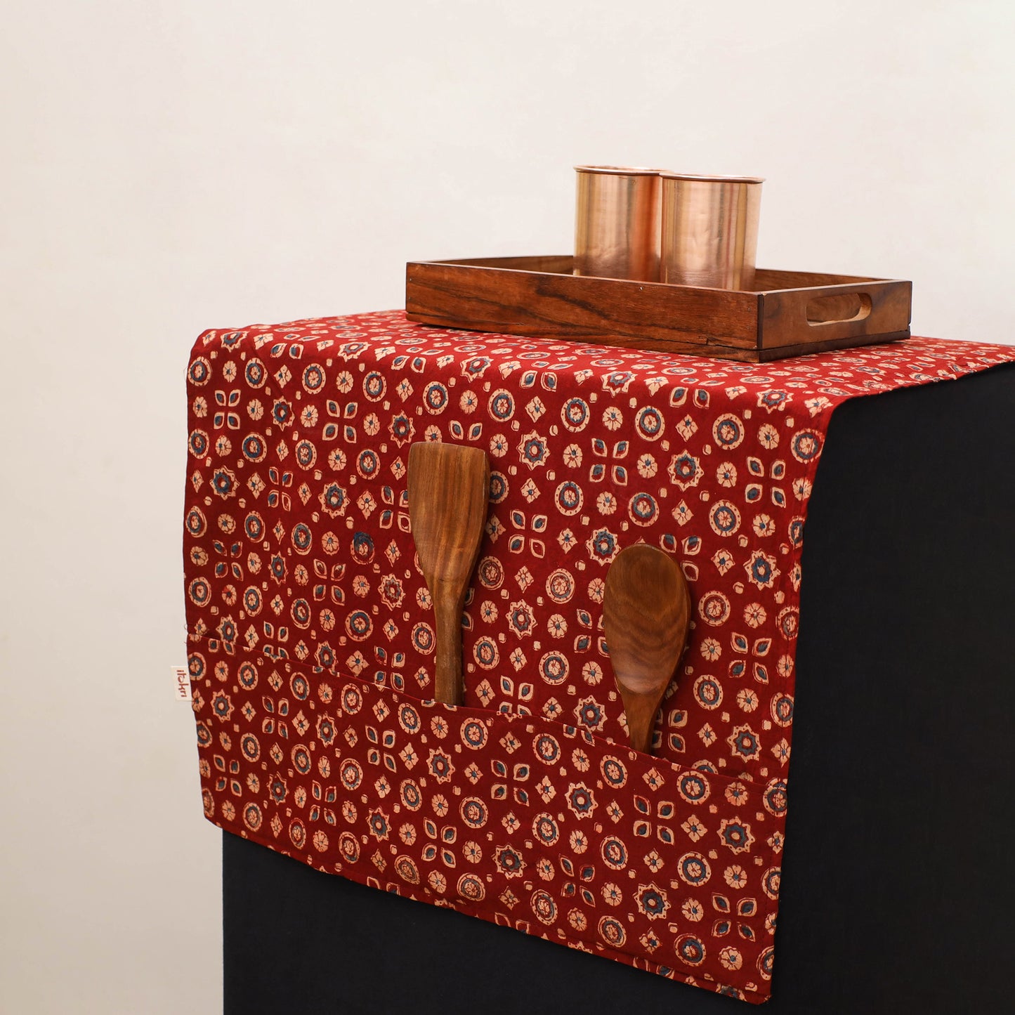 Handmade Fridge Top Cover with Multiple Pockets 131