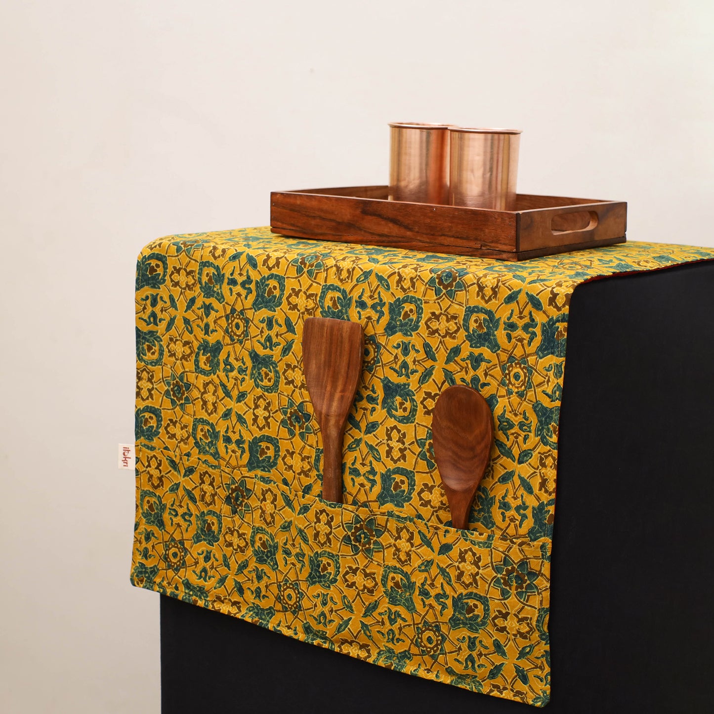 Handmade Fridge Top Cover with Multiple Pockets 132