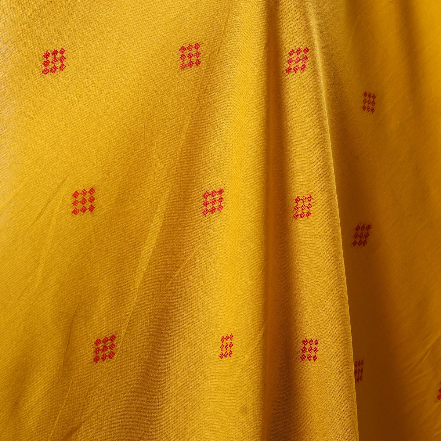 Yellow - prewashed cotton jacquard weave fabric 36