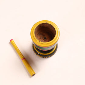  Handmade Lacquered Wooden Mortar & Pestle Set - Big 