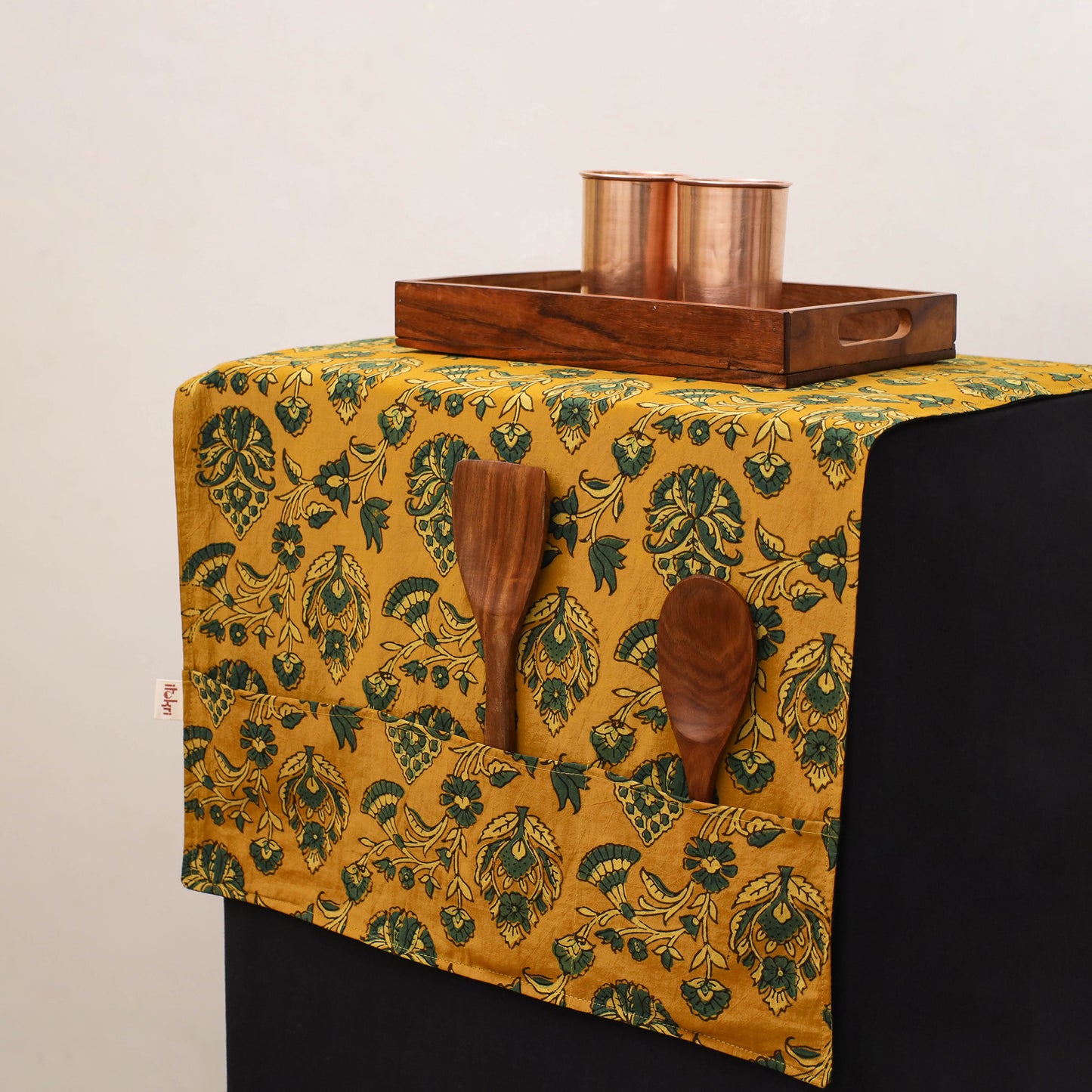 Handmade Fridge Top Cover with Multiple Pockets 138