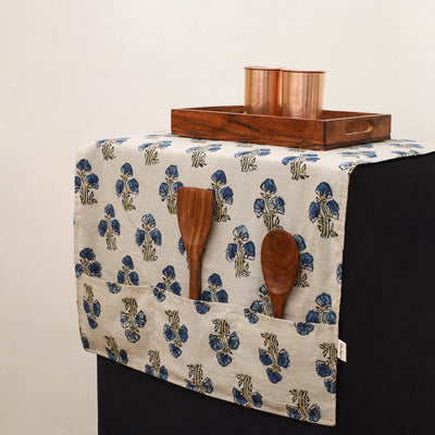 Handmade Fridge Top Cover with Multiple Pockets 137