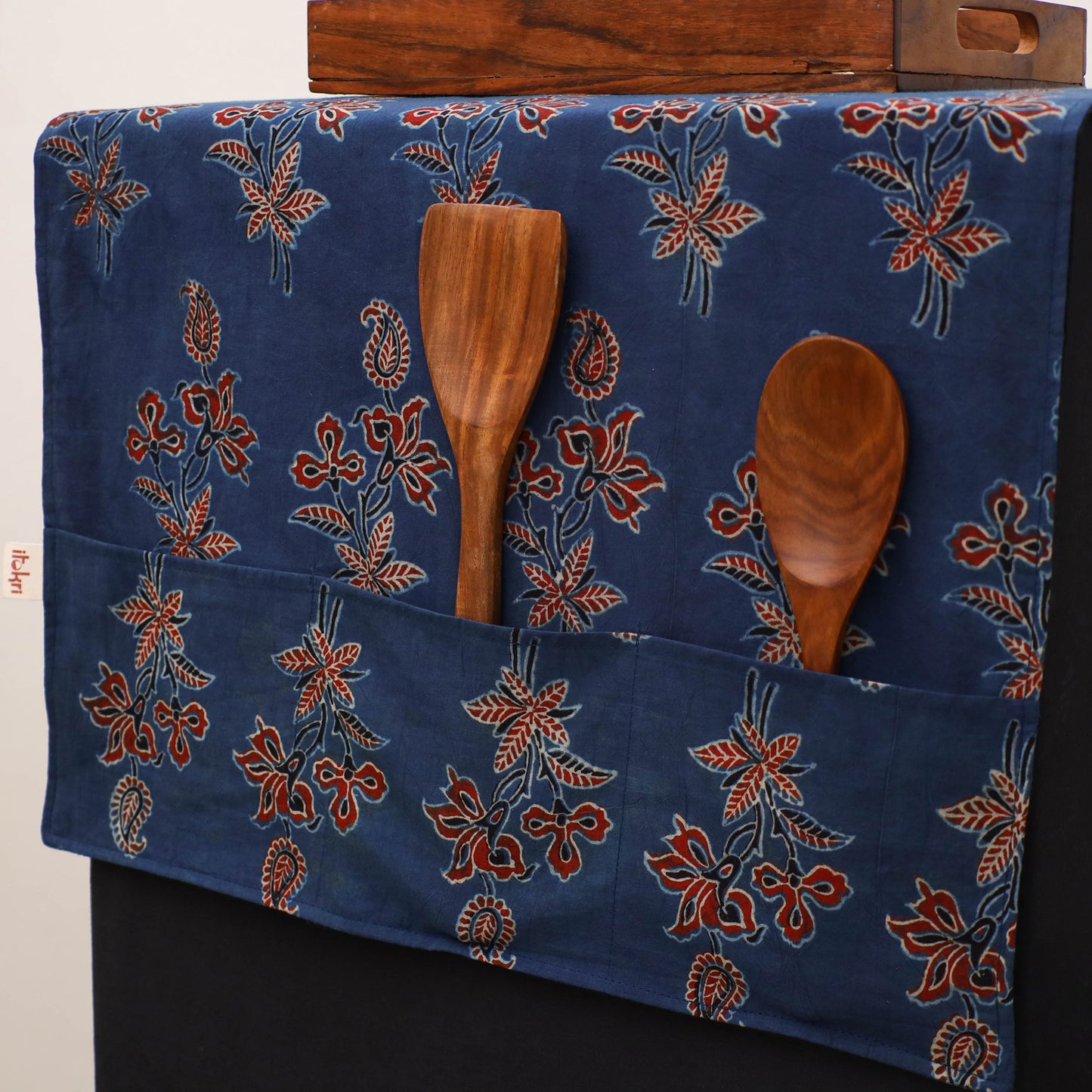 Handmade Fridge Top Cover with Multiple Pockets 140