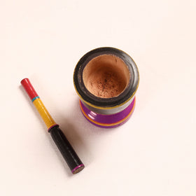  Handmade Lacquered Wooden Mortar & Pestle Set - Big 