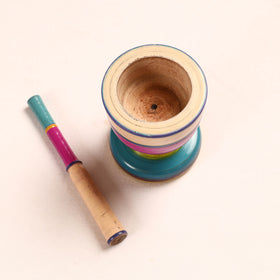  Handmade Lacquered Wooden Mortar & Pestle Set - Big 