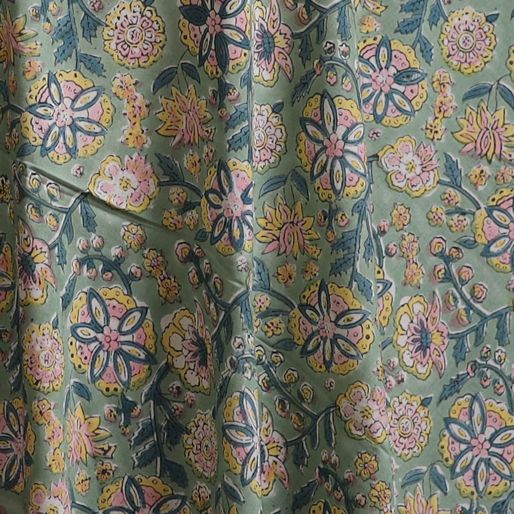 Sanganeri Hand Block Print Cotton Fabric 02