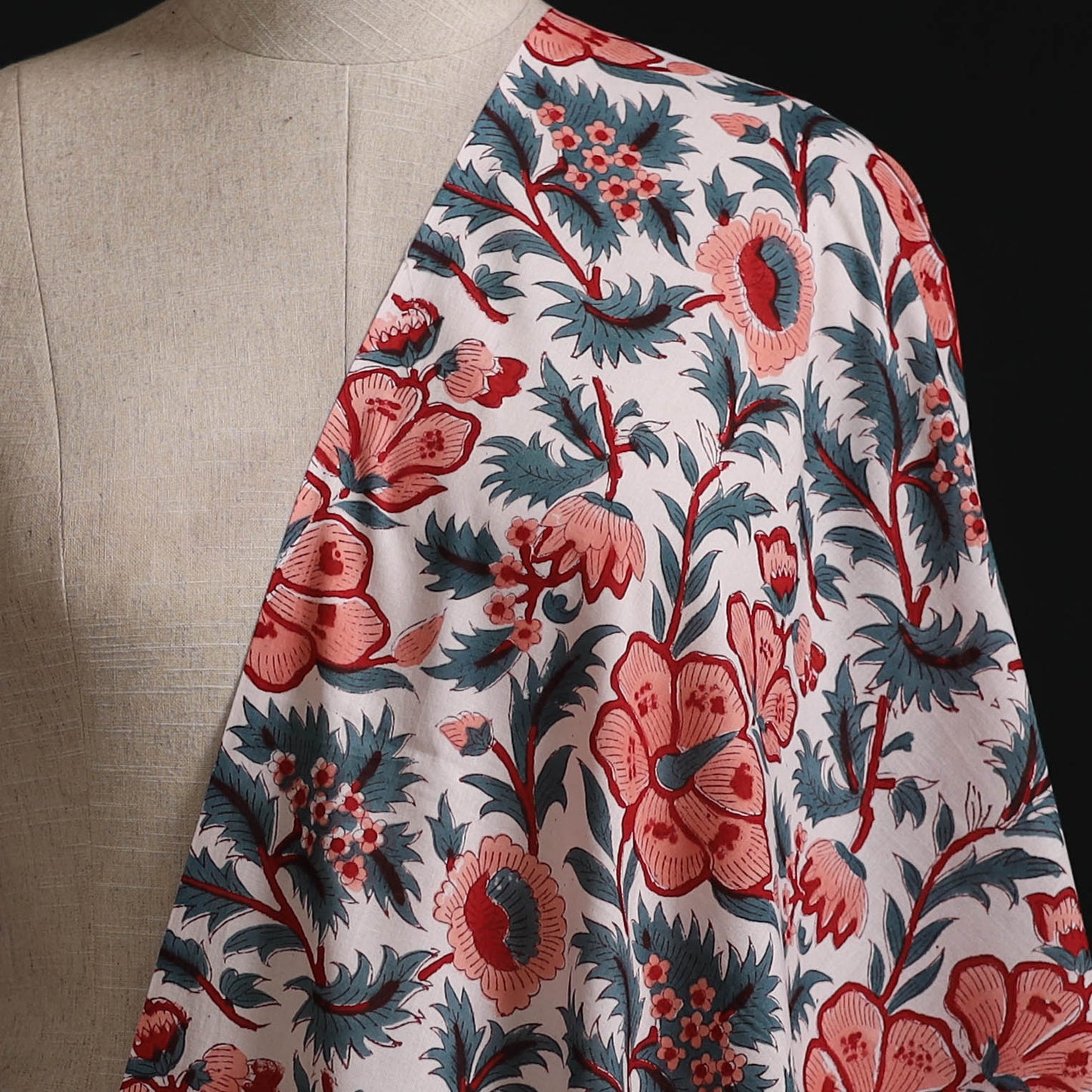 Sanganeri Hand Block Print Cotton Fabric 04