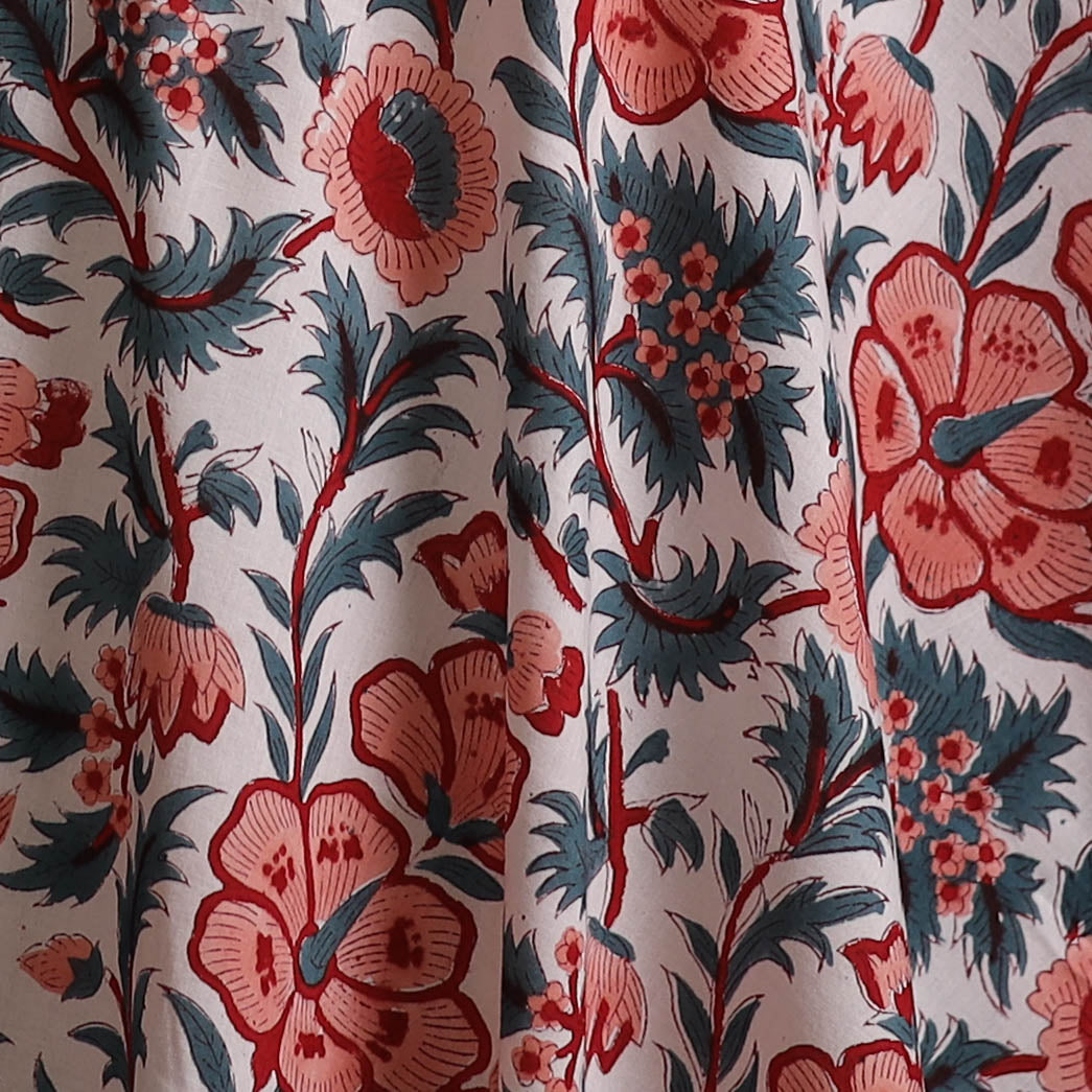 Sanganeri Hand Block Print Cotton Fabric 04